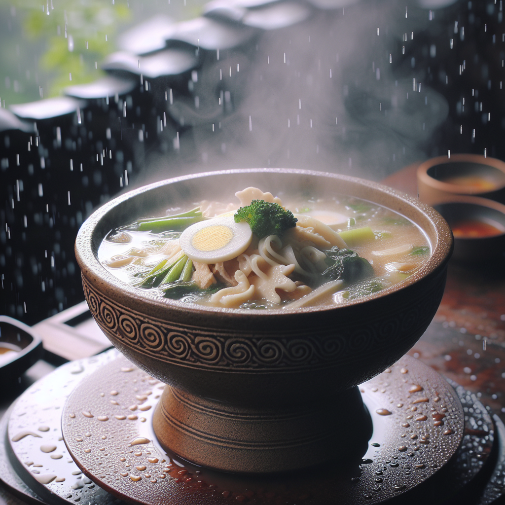 촉촉한 비, 따끈한 수제비 한 그릇 어때요?
