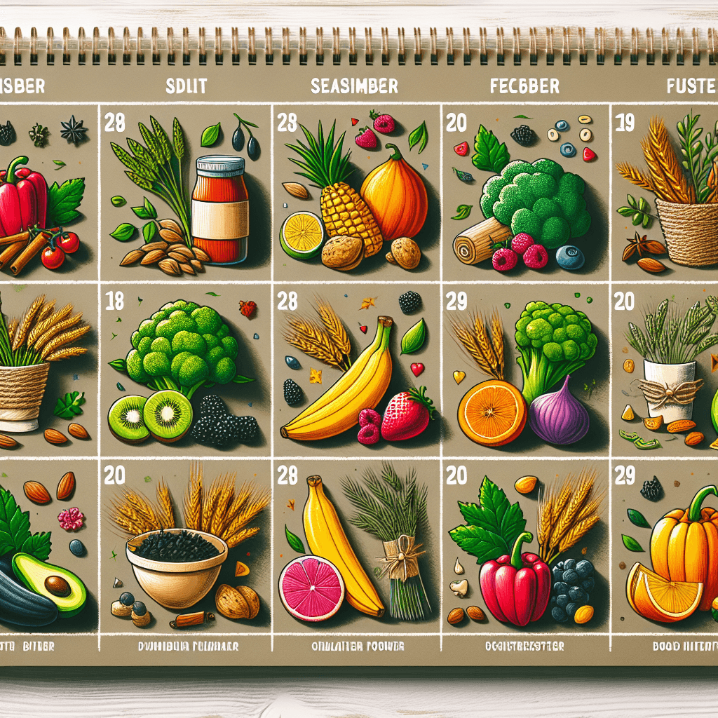 계절별 고섬유 식재료 캘린더, 제철로 맛과 영양 챙기기