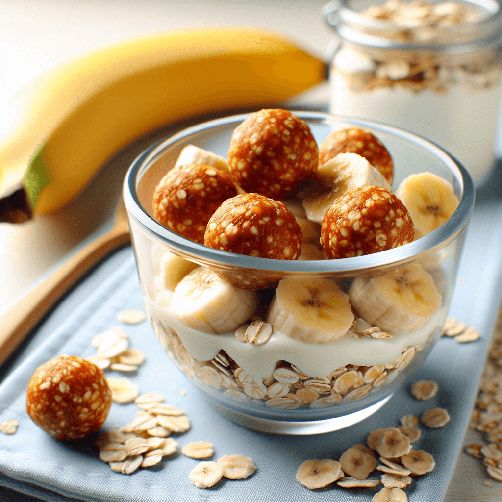 아이도 편하게 먹는 프리바이오틱스 간식, 오트·바나나·요거트 볼