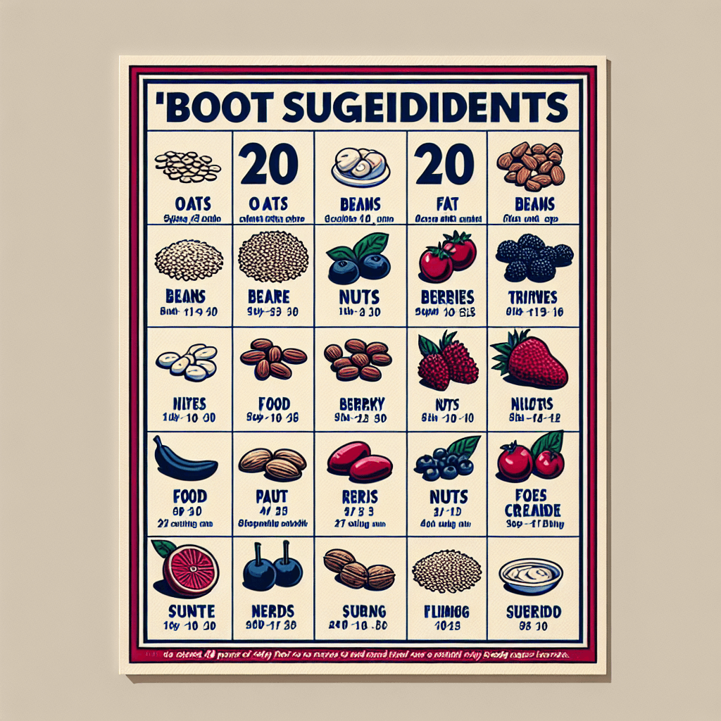 오트·콩·베리·견과, 혈당친화 식재료 베스트 20와 분량표