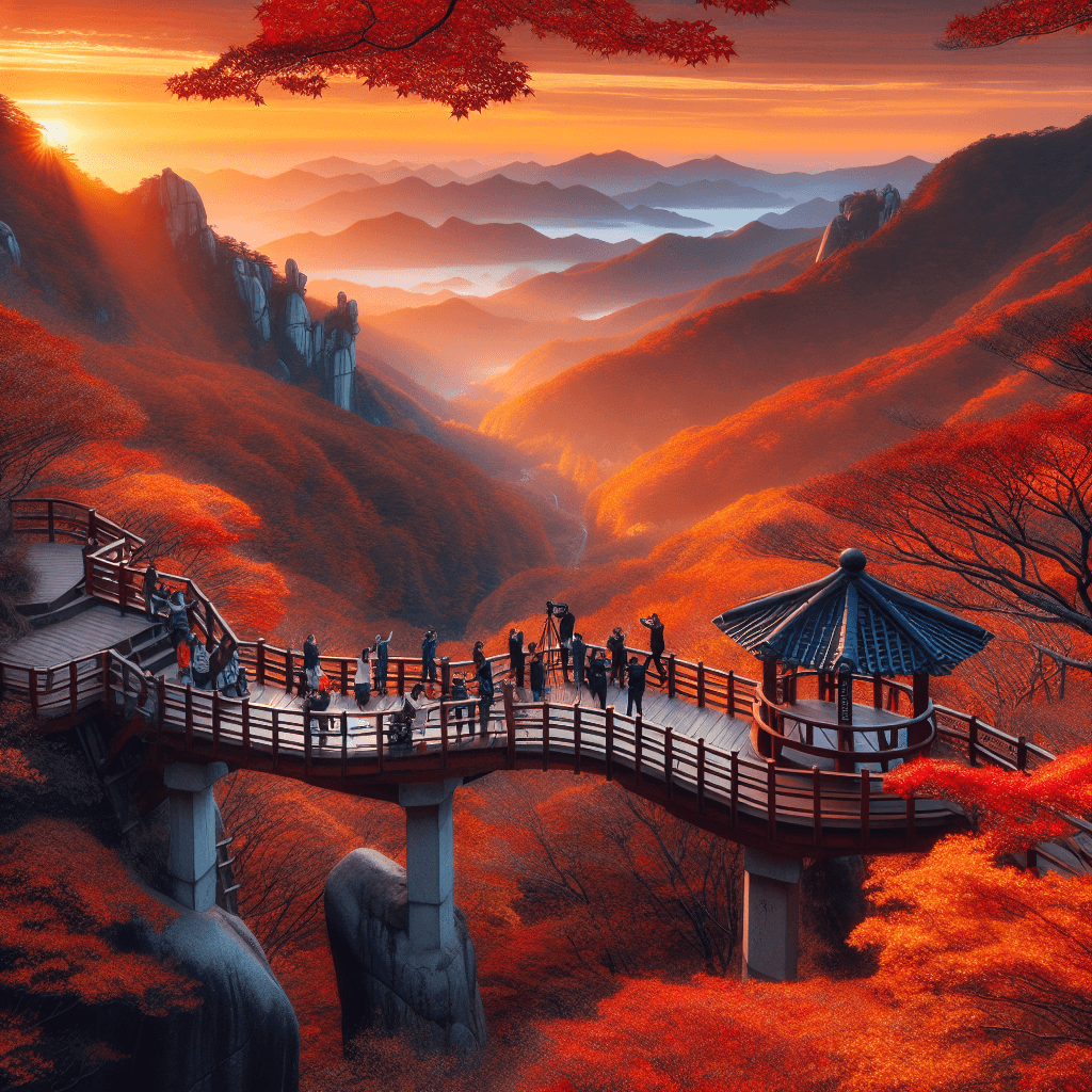 대둔산 가을 사진 노하우: 절경 포인트와 촬영 시간대