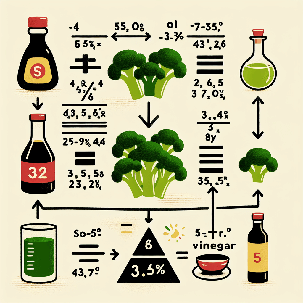브로콜리 저염 양념 공식, 간장·오일·산미 비율표