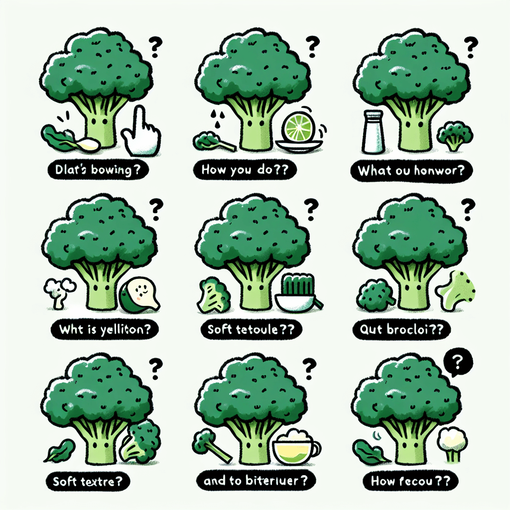 브로콜리 Q&A 12문항, 갈변·무른 식감·쓴맛 해결