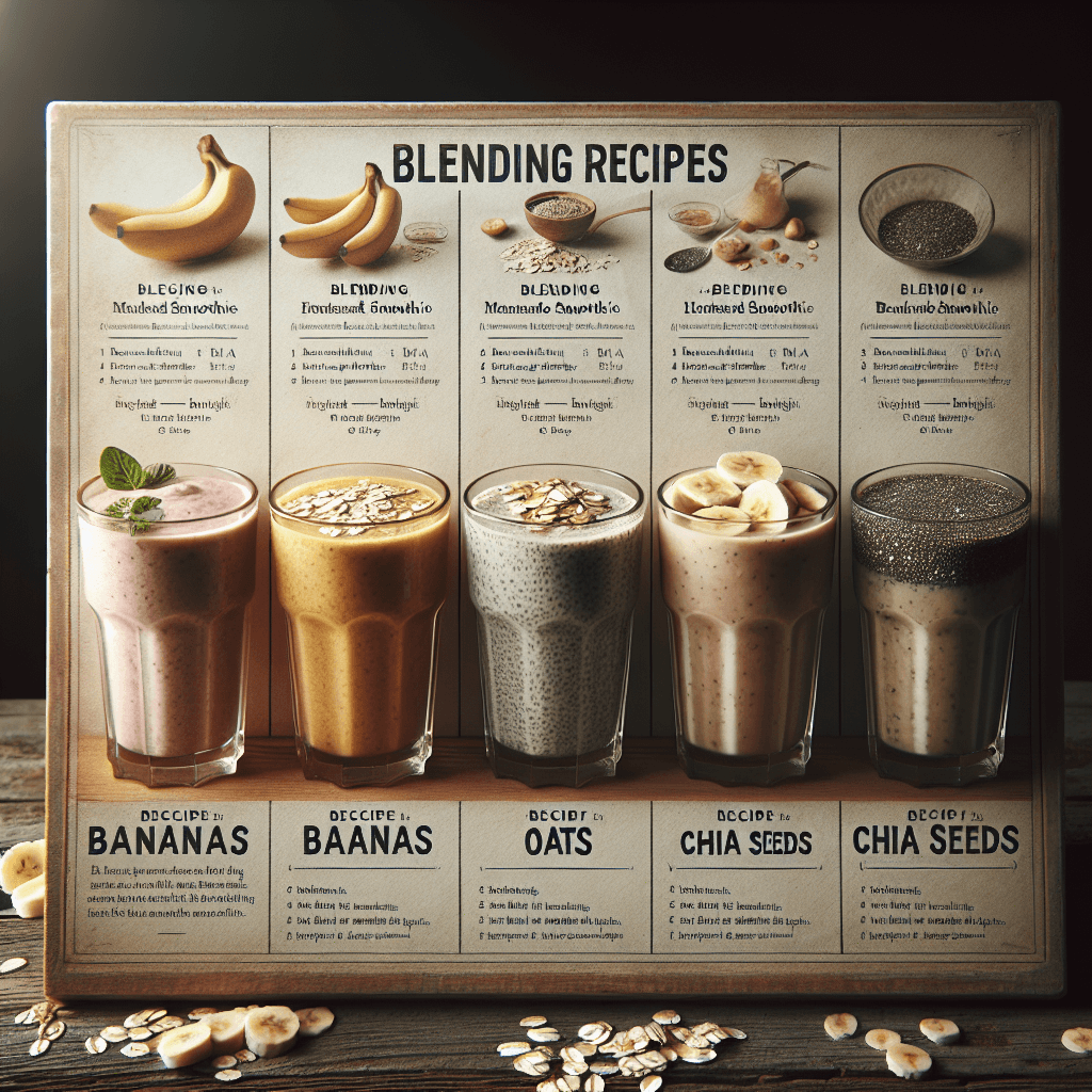 블렌딩 레시피 모음, 바나나·오트·치아시드 스무디 5종
