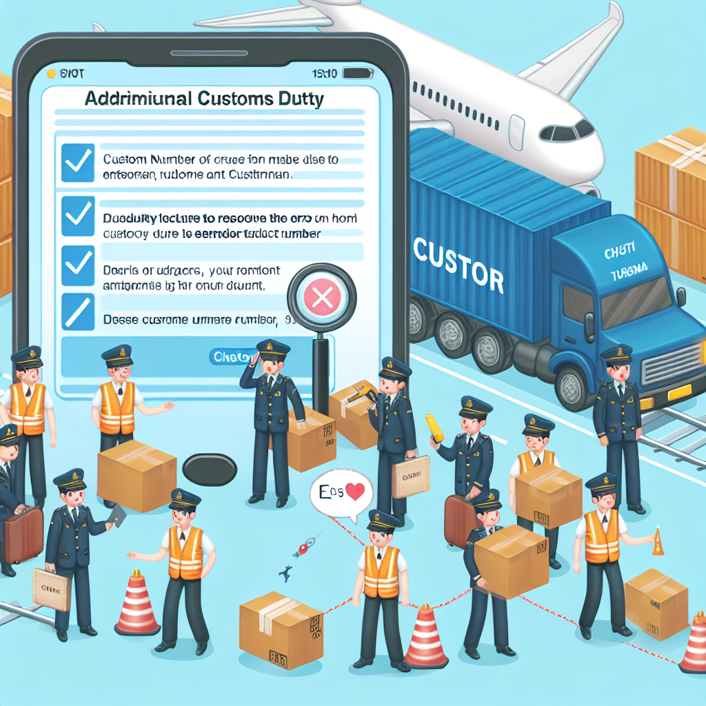 통관번호 입력 오류로 인한 관부가세 문제 해결 절차