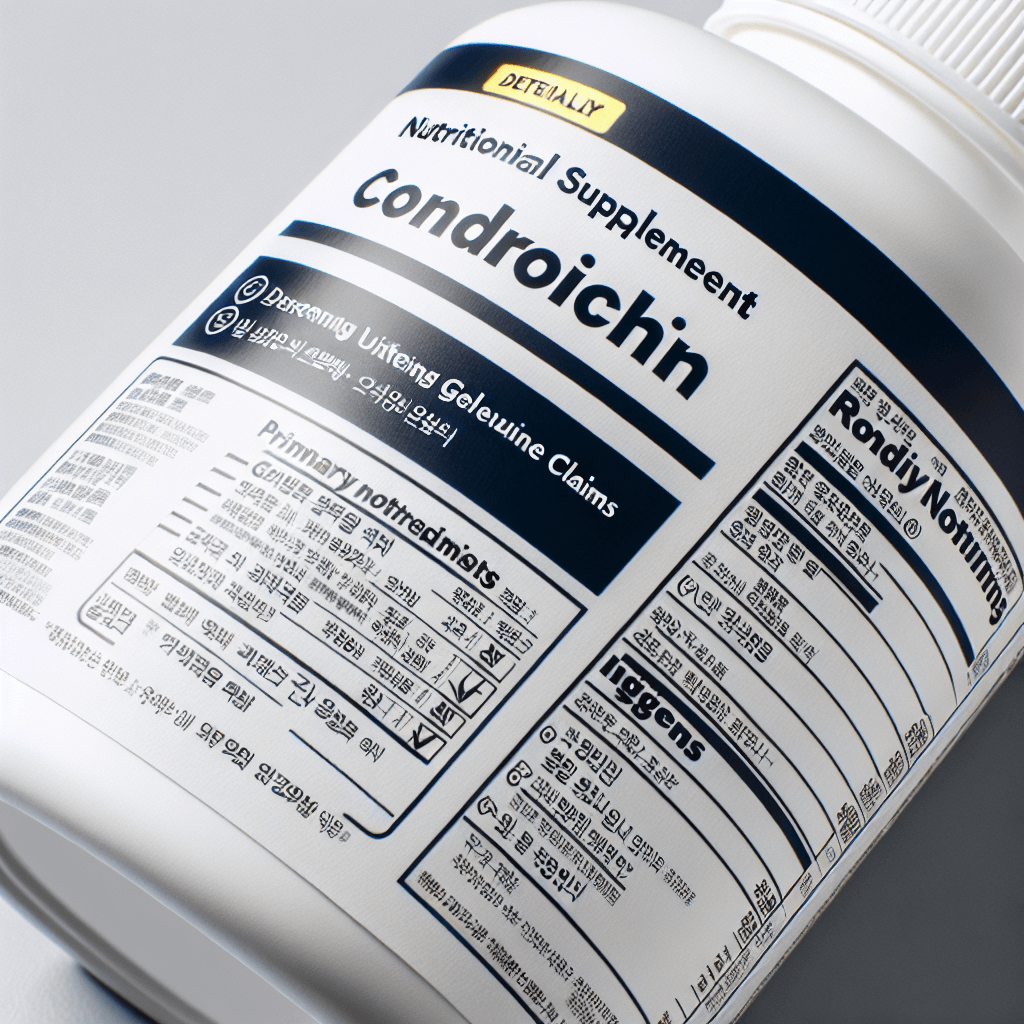 콘드로이친 제품 라벨 읽기: 주요 표기와 허위광고 판별법