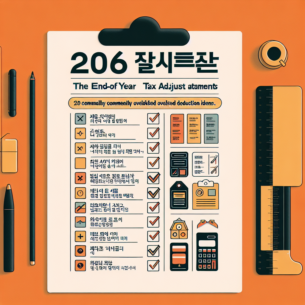 2026 연말정산 체크리스트: 놓치기 쉬운 공제 항목 20가지