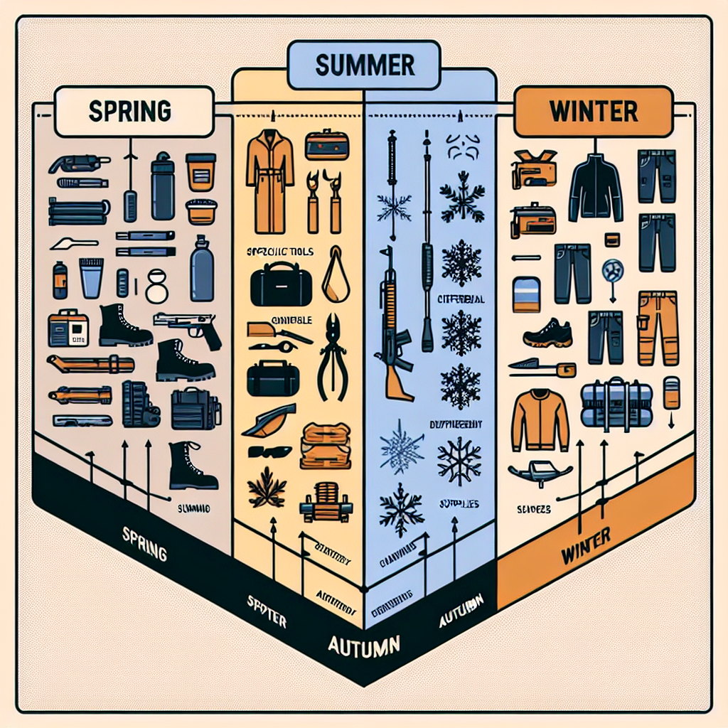 계절별 장비 리스트: 봄&middot;여름&middot;가을&middot;겨울 필수템 비교