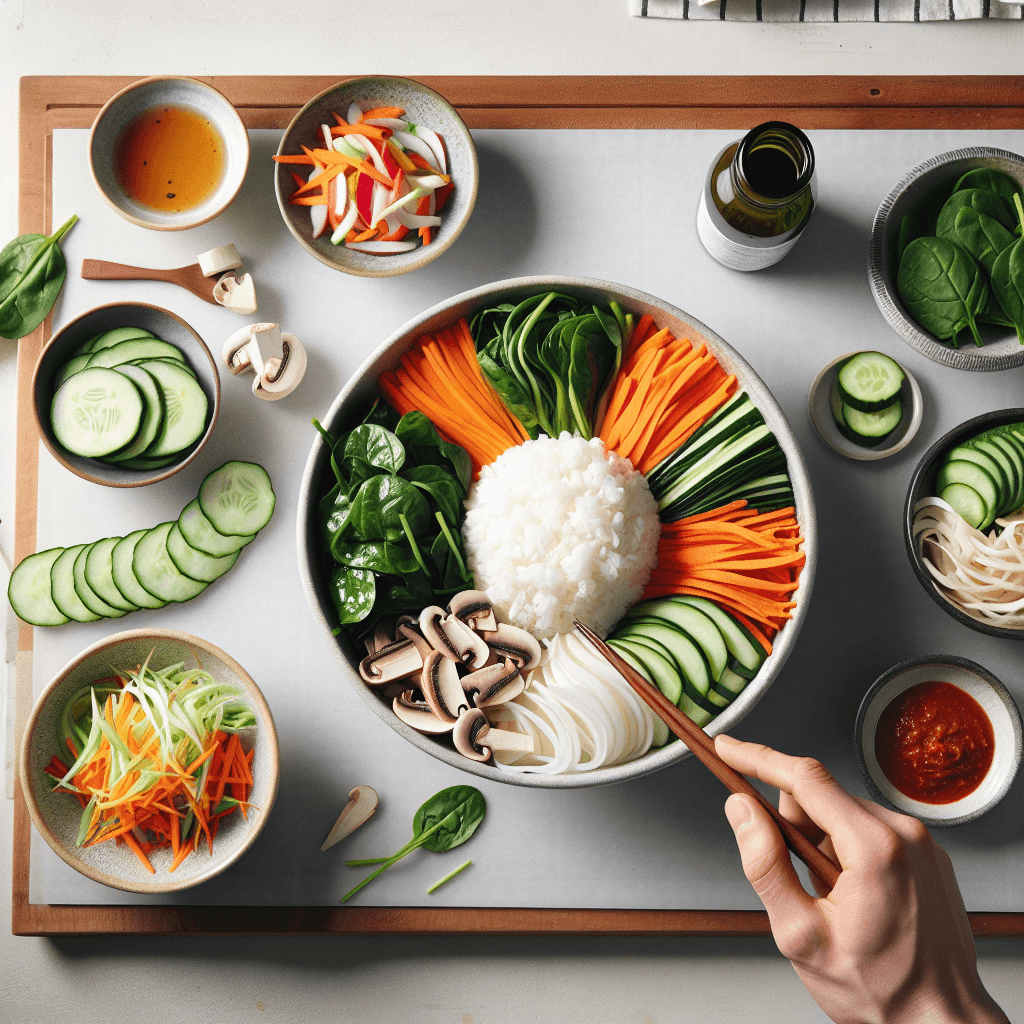 비빔밥 재료 손질부터 플레이팅까지: 사진 찍기 좋은 방법