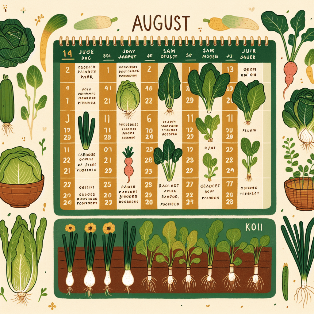 8월 김장 채소 준비를 위한 파종 일정 안내