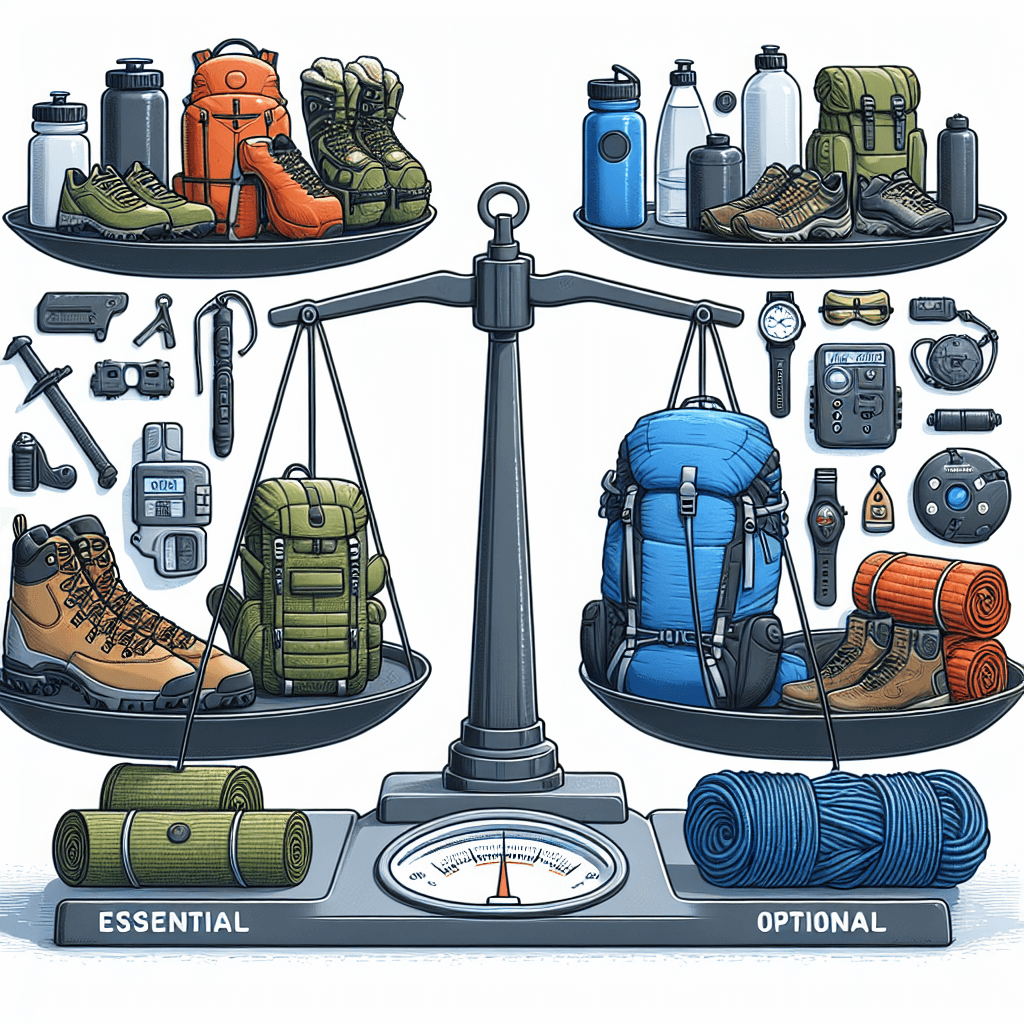 등산 장비의 무게 최적화법: 필수 vs 선택 품목 구분하기