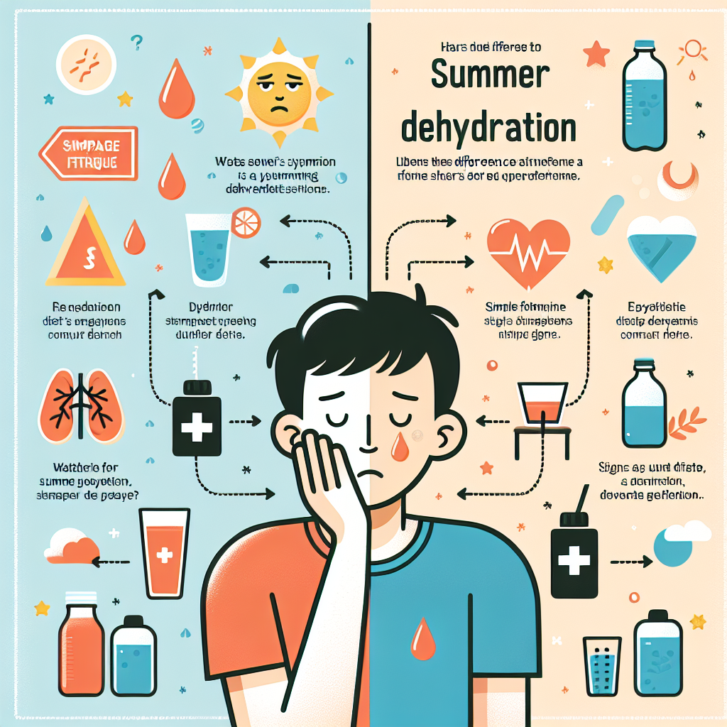 여름철 탈수 증상과 단순 피로를 구별하는 방법