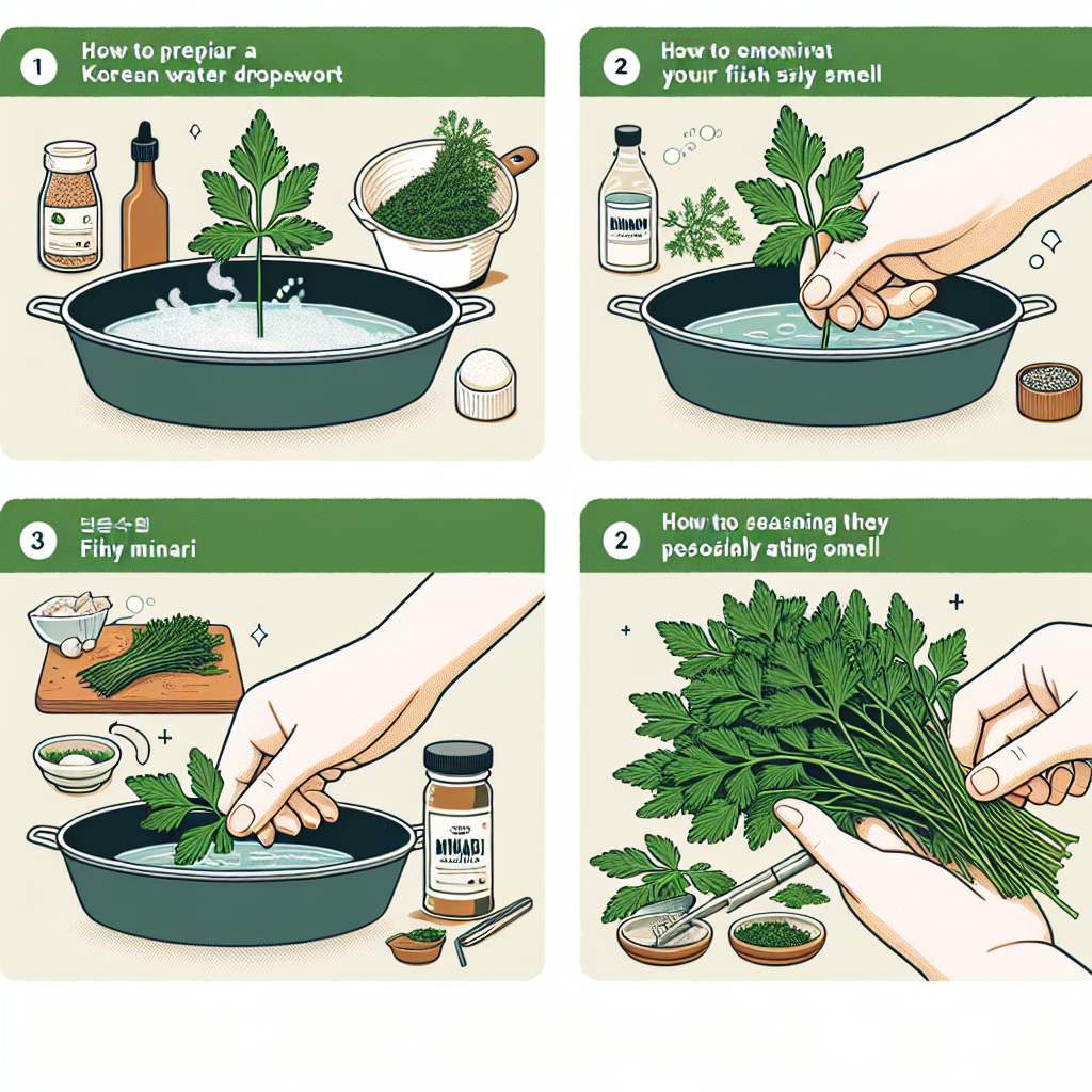 미나리 손질법과 비린내 없이 먹는 방법