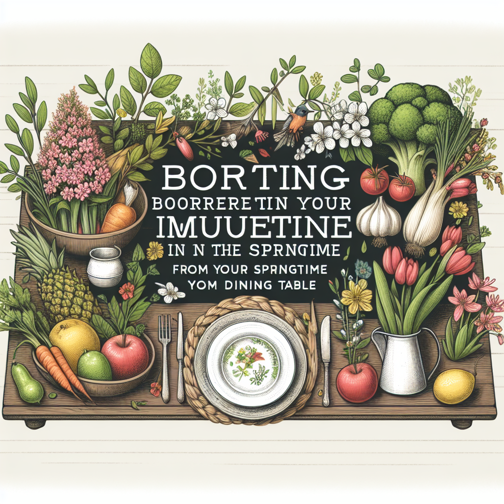 봄철 면역력 관리, 식탁에서 시작하세요