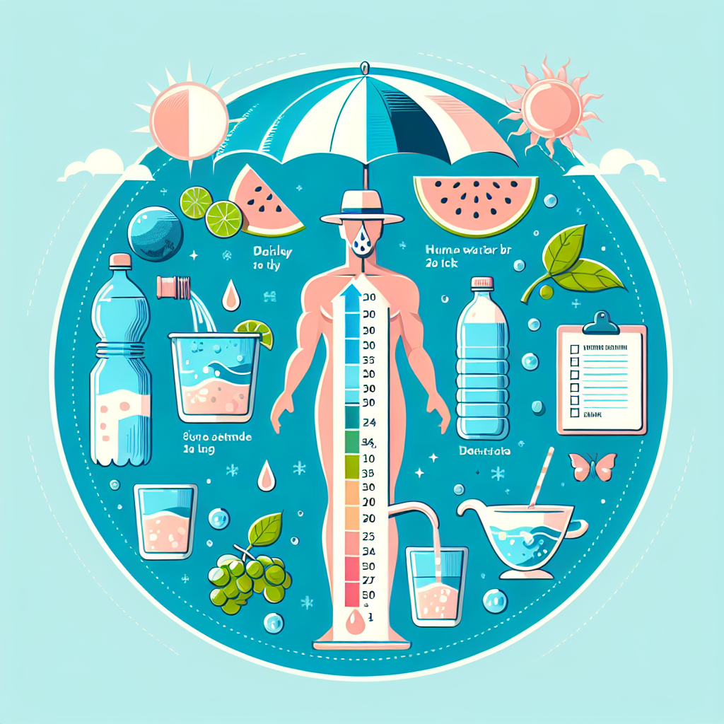여름철 탈수 예방을 위한 하루 수분 섭취 기준