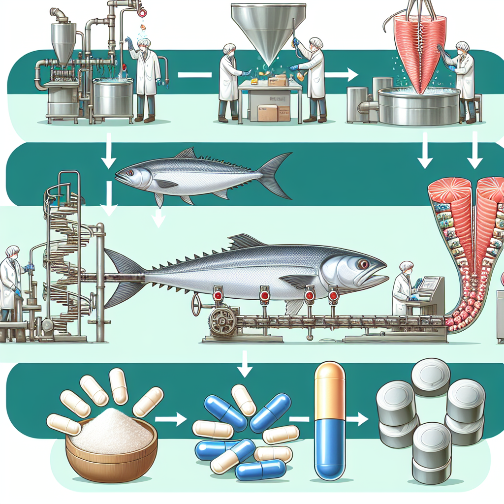 철갑상어 콘드로이친 제조 과정 공개: 원료에서 캡슐까지