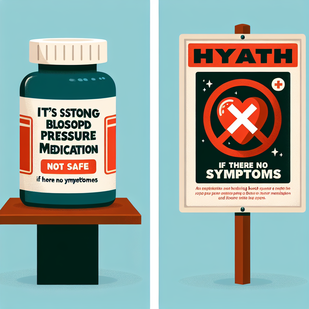 혈압약은 증상 없으면 끊어도 된다는 오해