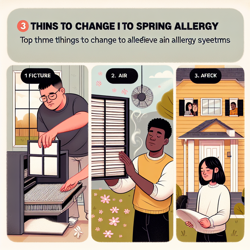 봄철 알레르기 증상 완화를 위해 집에서 가장 먼저 바꿔야 할 세 가지는 무엇일까?