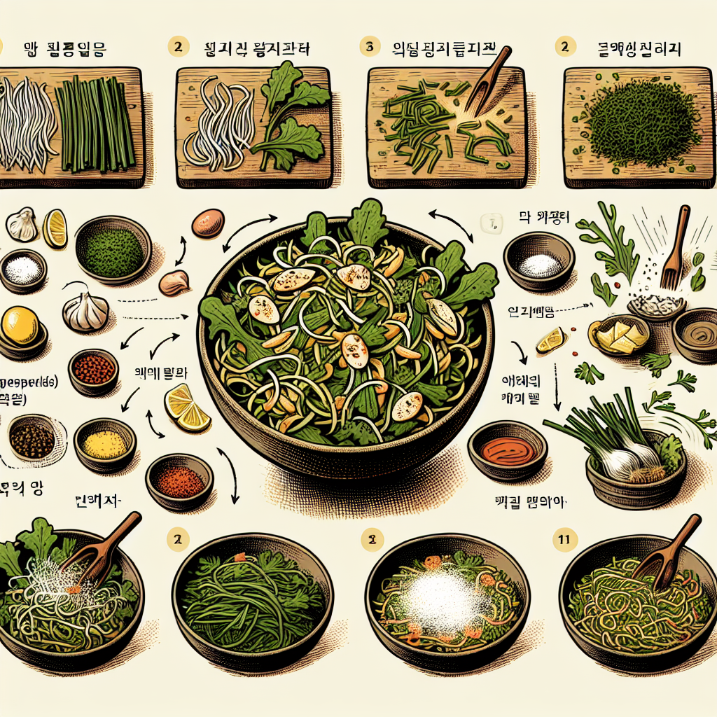 방풍나물 무침을 고소하고 담백하게 만드는 맛있는 조리법은 무엇일까요?