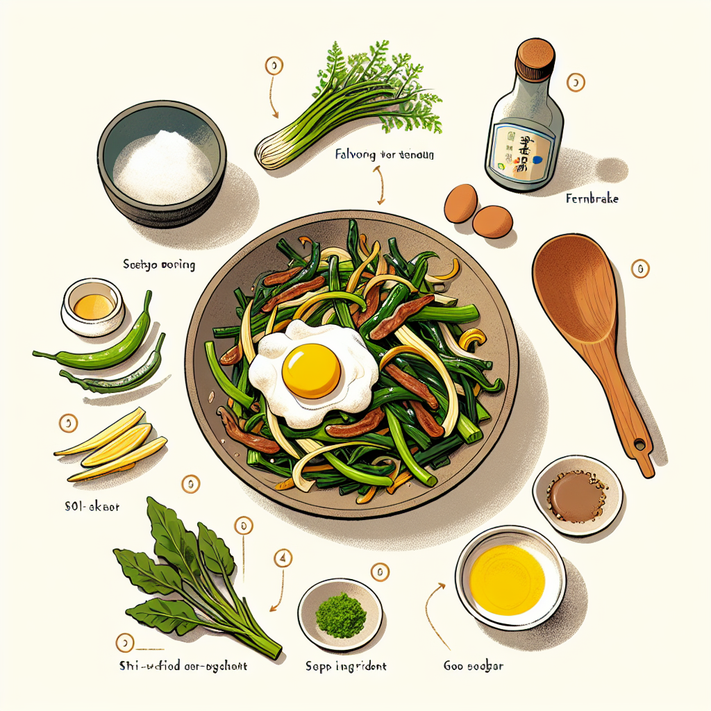 고사리 볶음을 향긋하고 부드럽게 만드는 추천 조리법이 있을까요?