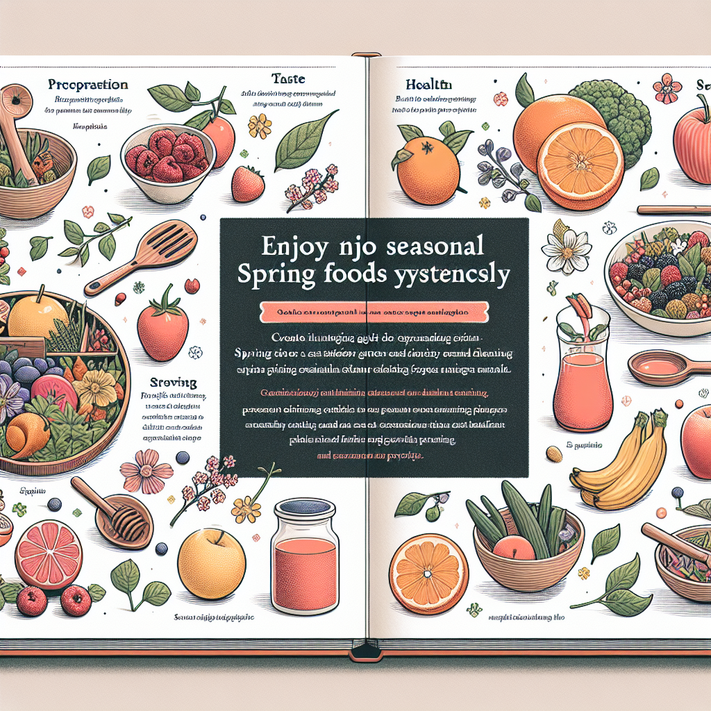 봄철 제철 음식을 체계적으로 정리하여 맛과 건강을 동시에 즐기는 방법은?