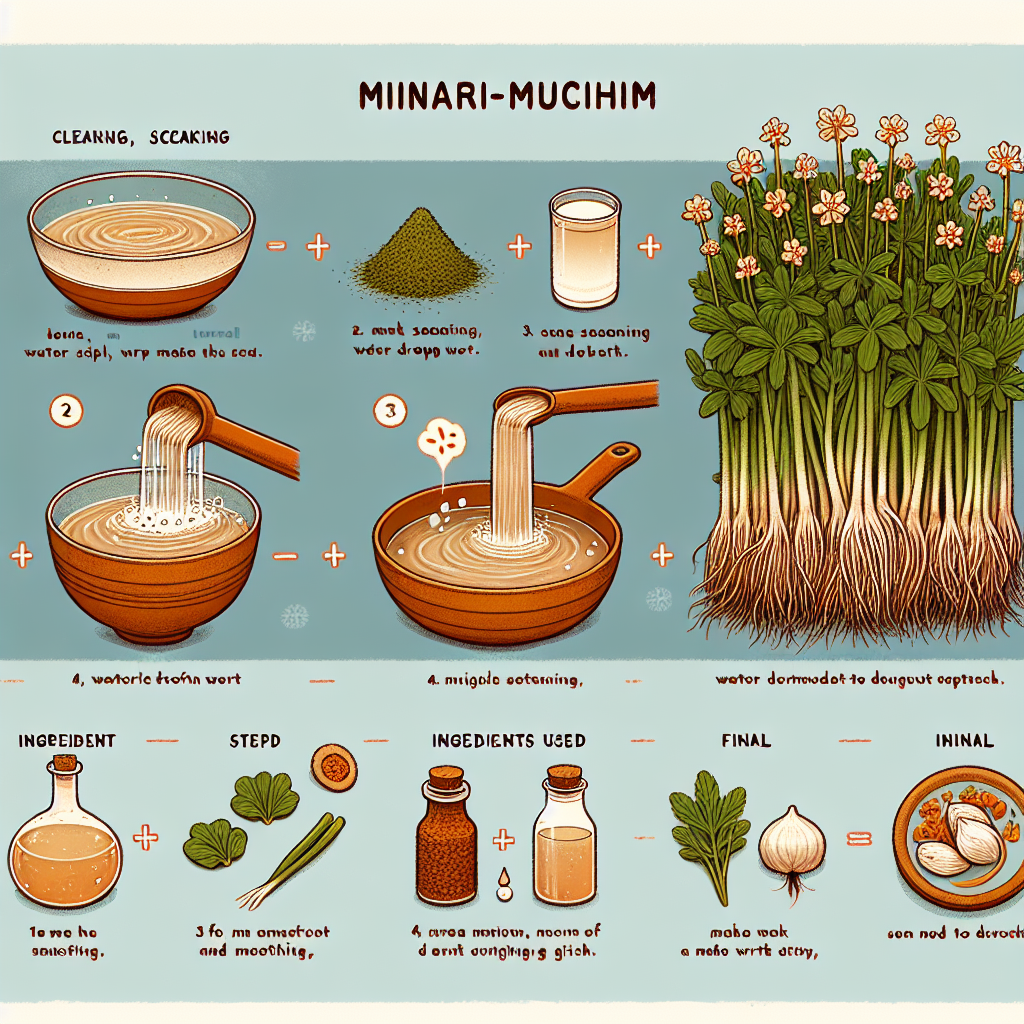 미나리무침의 향 살리는 세척·절임·양념 순서 가이드