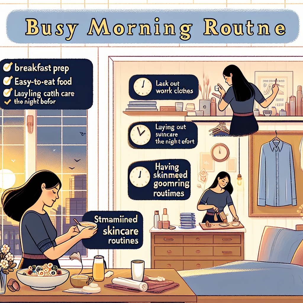 아침 시간 줄이는 방법 출근 준비 빠르게 하는 요령