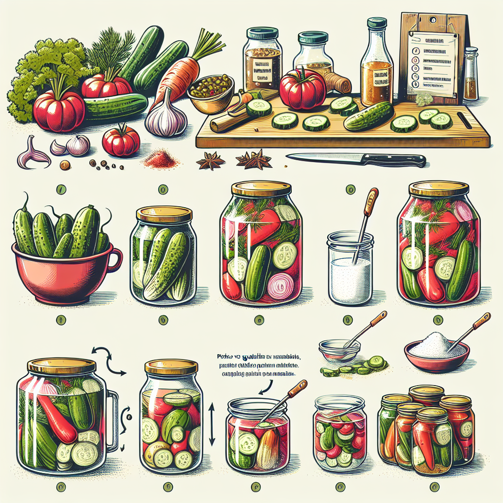 집에서 만드는 나물 피클(절임)으로 장기 보관하는 방법