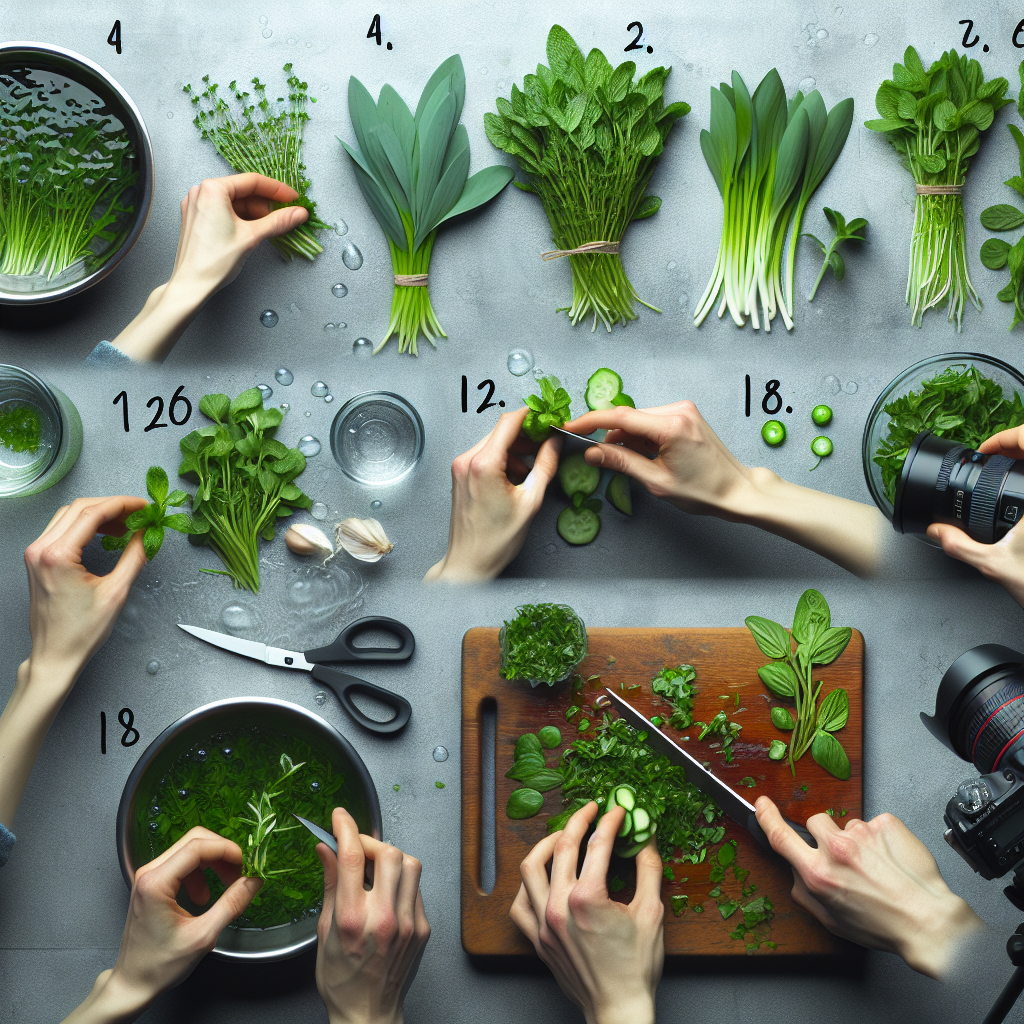 봄나물 손질 영상 촬영용 단계별 스크립트와 촬영 포인트