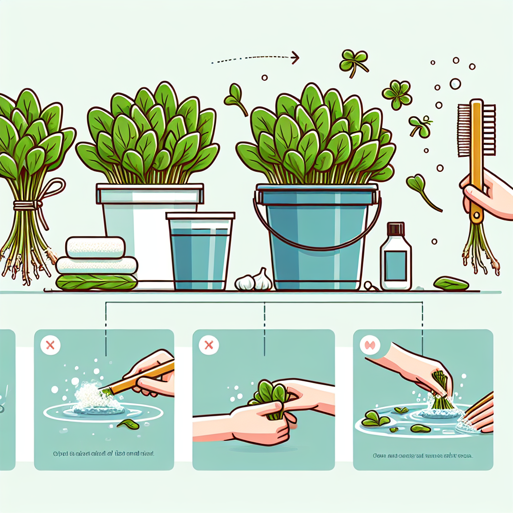 미나리 손질 시 흙·벌레 제거하는 세척 노하우와 도구 추천