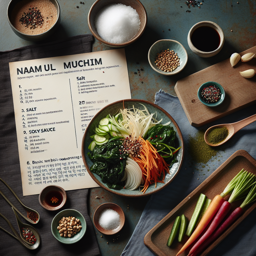 나물 무침의 기본 양념 레시피와 소금·간장 대체 제안